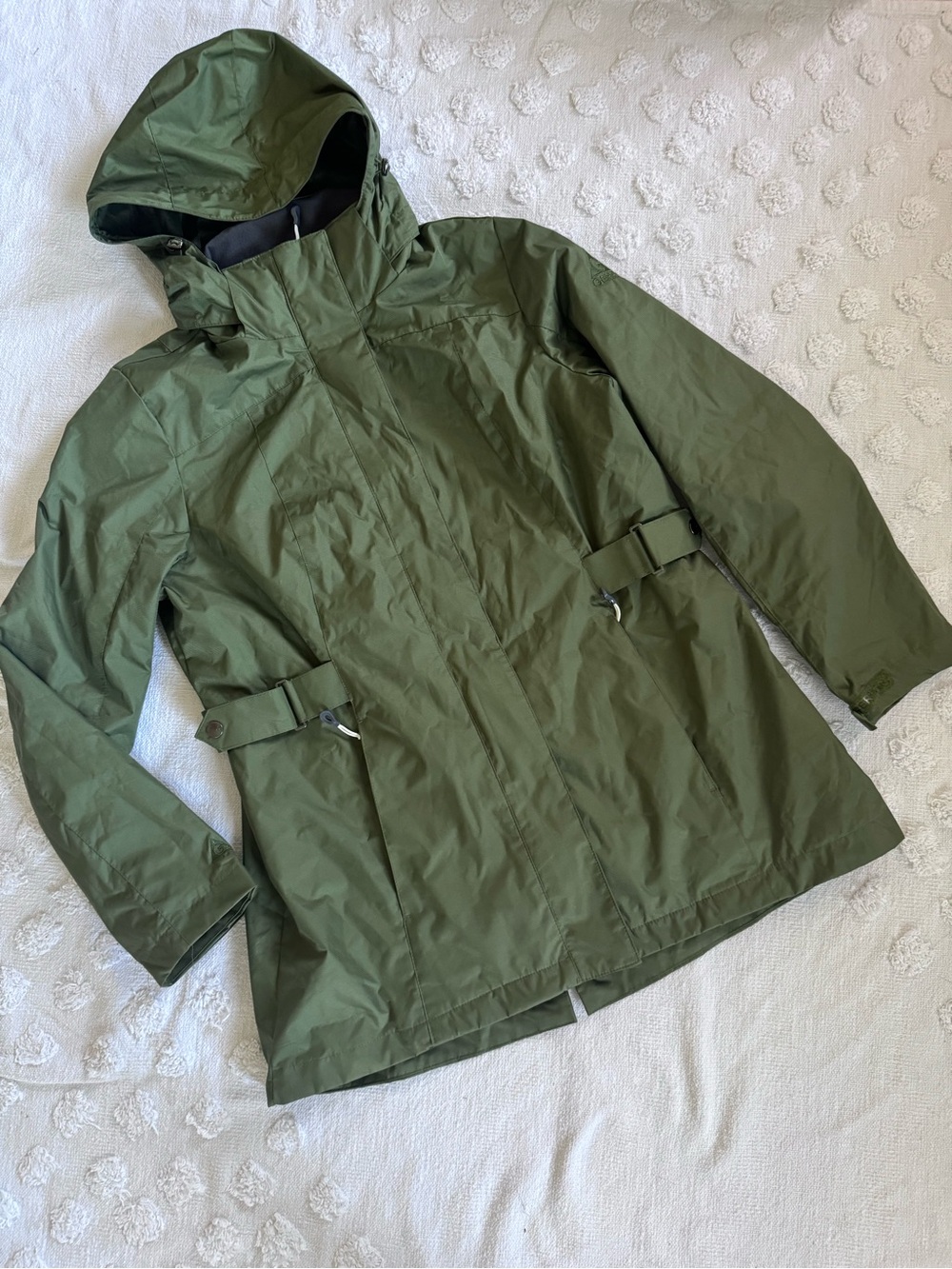 Gerry Women’s L Olive Green Nylon Hooded Full Zip Jacket Military Hooded